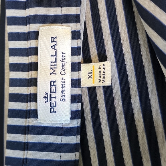 Peter Millar Men's Summer Comfort striped polo sz XL - Picture 4 of 8